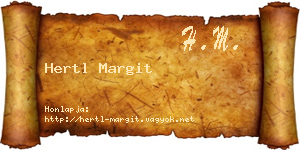 Hertl Margit névjegykártya